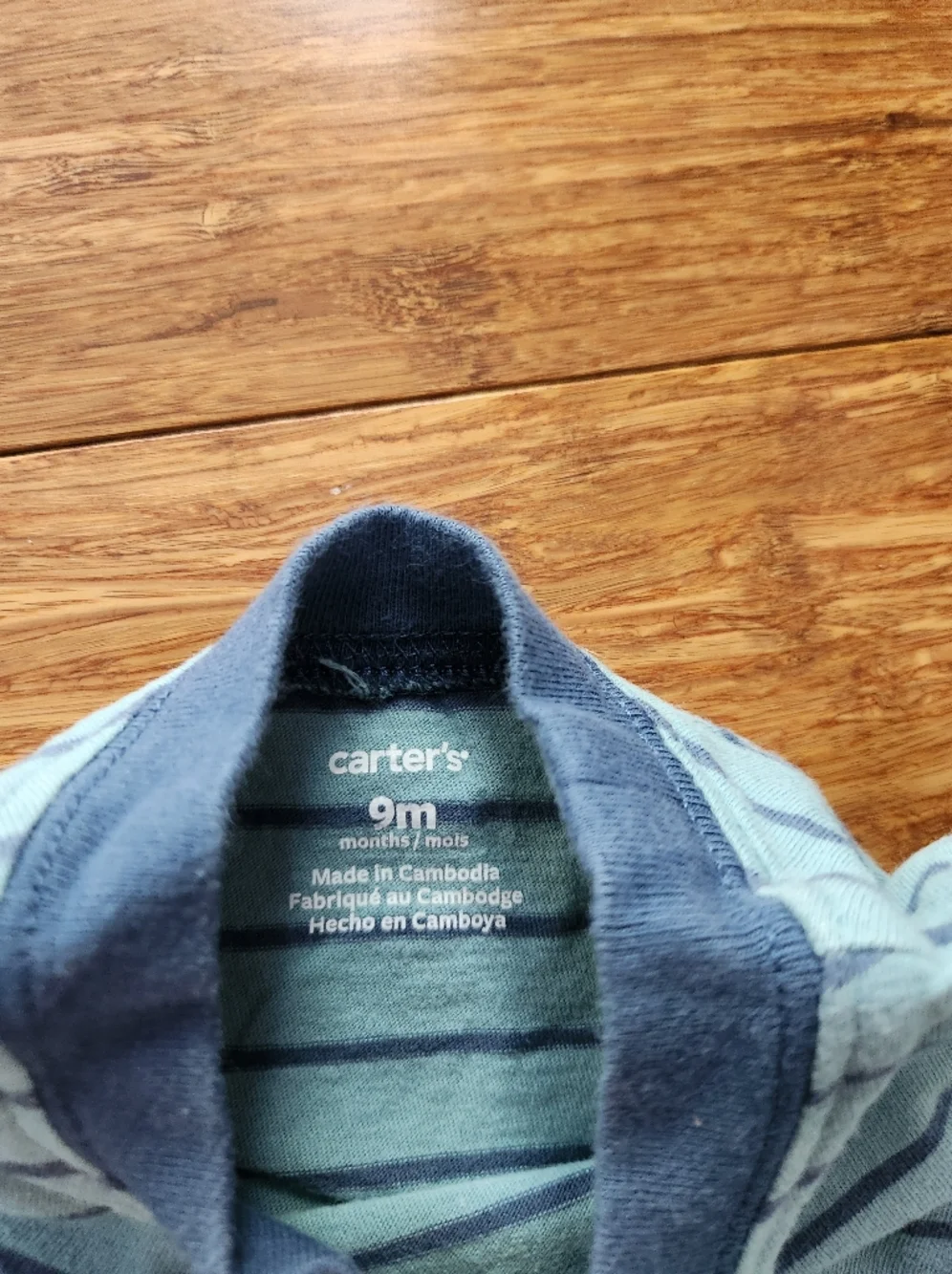 3 Carter's Baby Boy Chameleon Short Sleeve One-Piece Bodysuit Shirt, 9 Months